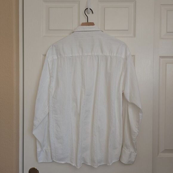 Point X striped white dress shirt sz L - Picture 3 of 8